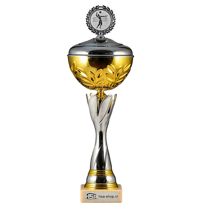 Beker Angie van 47,5 cm cm hoog met standaard logo volleybal.
