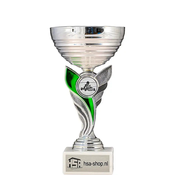 Beker Celine van 19,5 cm hoog met standaard kart afbeelding.