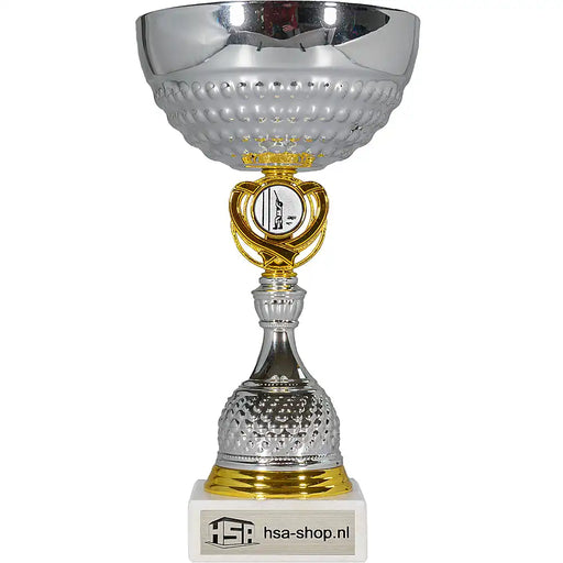 Beker Livia 26,5 cm hoog met voorbeeld afbeelding van staande wip schutter.