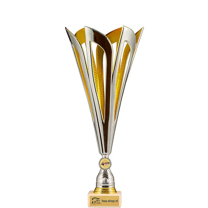 Beker Lorena 40 cm hoog met American Sunday logo.