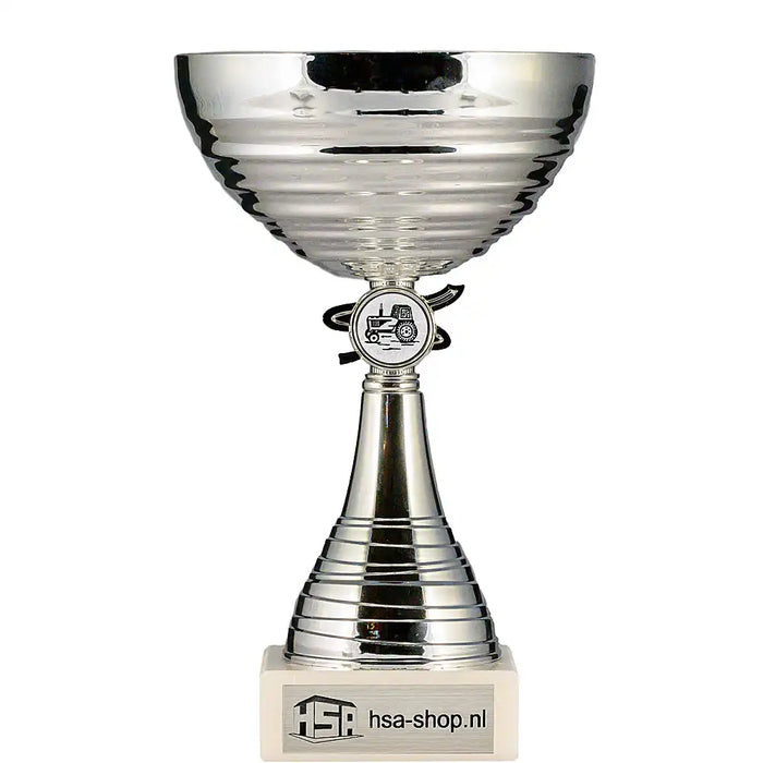 Beker Wianka 23,5 cm met standaard afbeelding tractor.