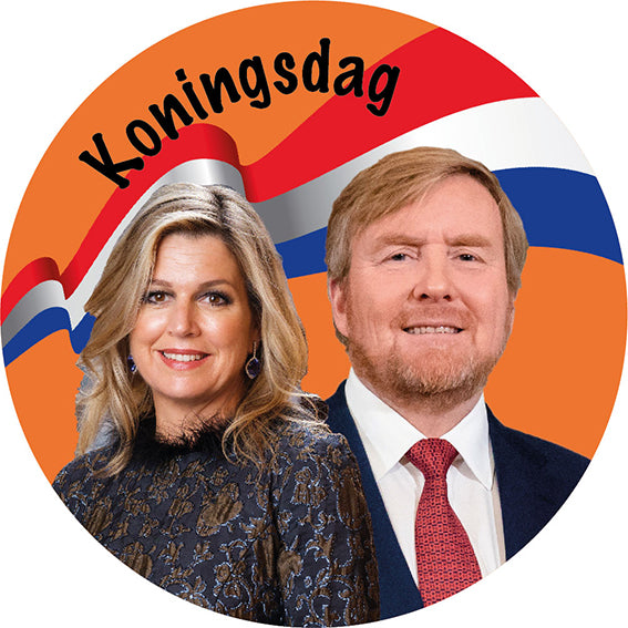 Muursticker Oranje koningsdag 35cm