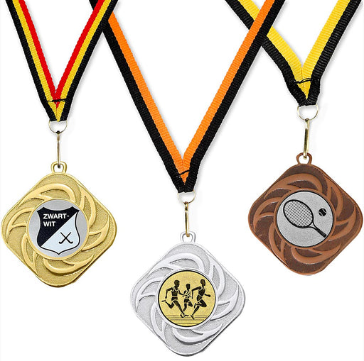 Medaille Cayden met afbeelding en halslint