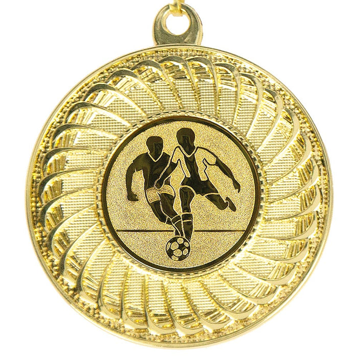 Medaille Dexter goud met voetbal afbeelding