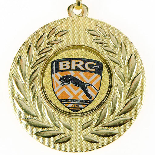 Medaille Venicia goud met logo Bredase Rugby Club