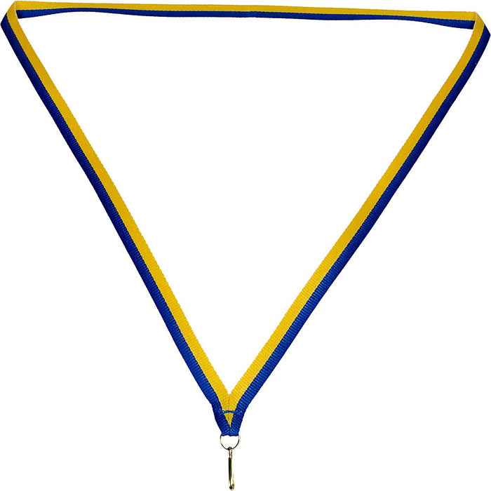 Medaille lint 10 mm blauw-geel