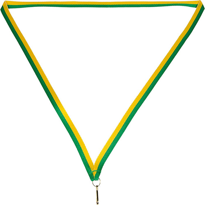 Medaille lint 10 mm groen-geel