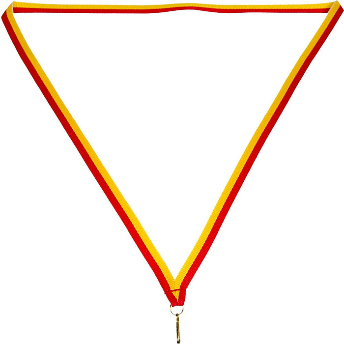 Medaille lint 10 mm rood-geel