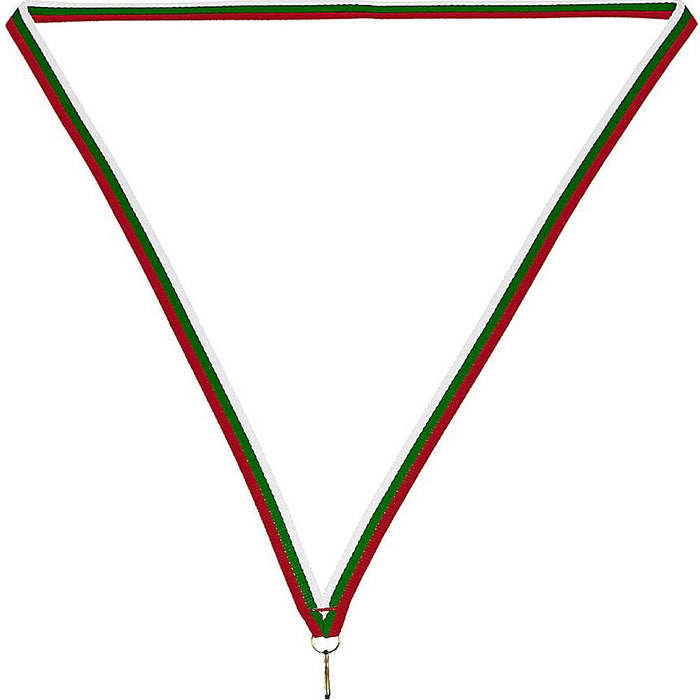 Medaille lint 10 mm rood-groen-wit