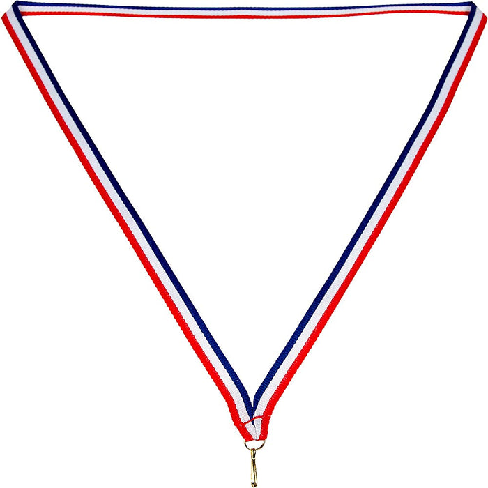 Medaille lint 10 mm rood-wit-blauw