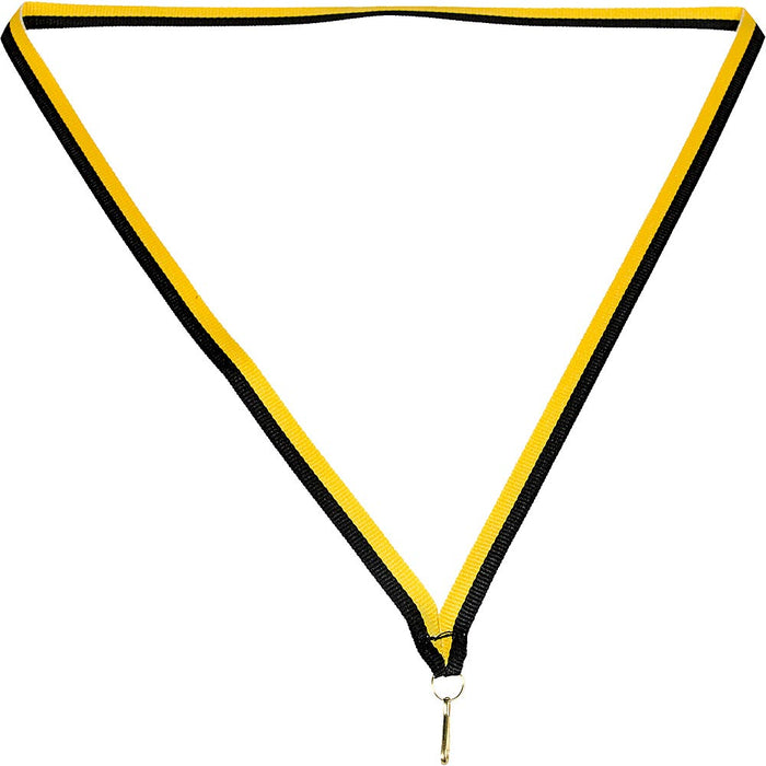 Medaille lint 10 mm zwart-geel