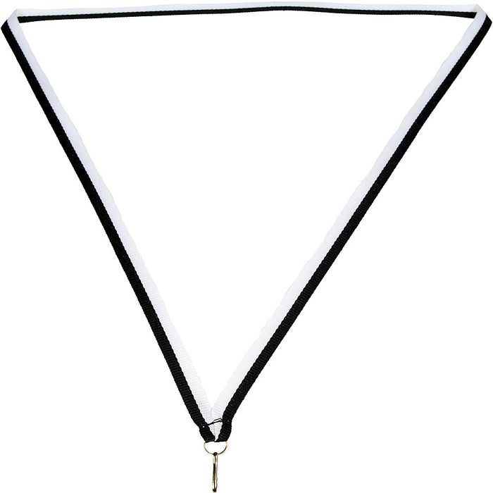 Medaille lint 10 mm zwart-wit