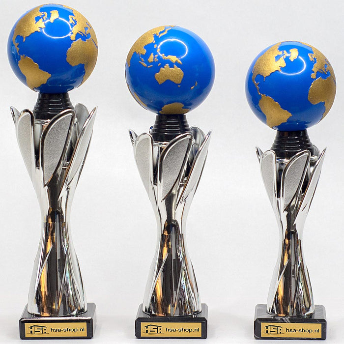 Trofee Wereldbol Jaylin serie van drie maten.