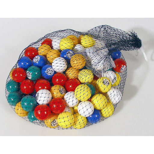 Bingoballetjes  1-90 doorsnee 22mm met venster
