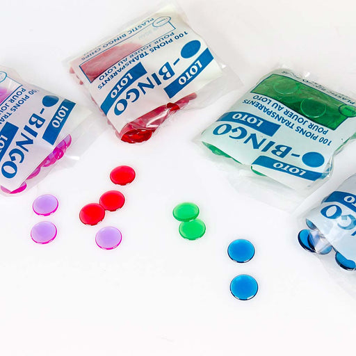 Bingofiches assortie kleuren 15 mm