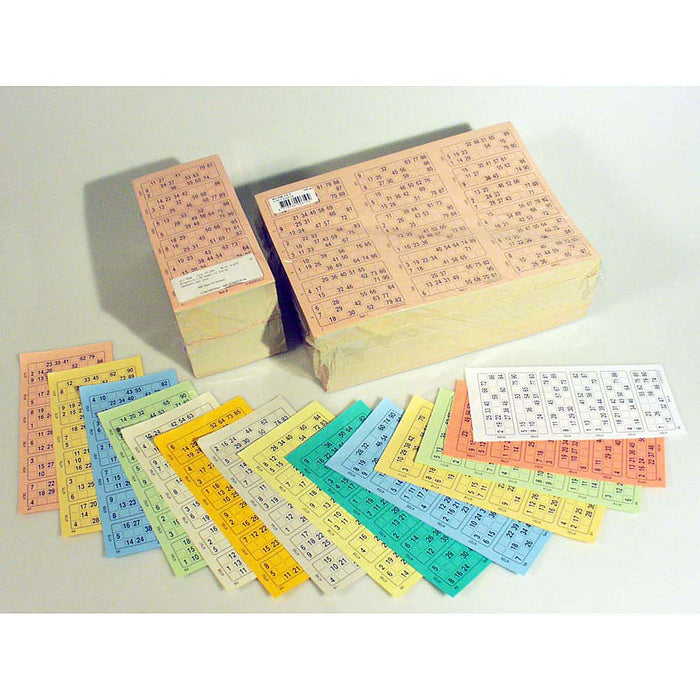 Bingokaarten 1-90 boekje 14 dik overzicht alle soorten