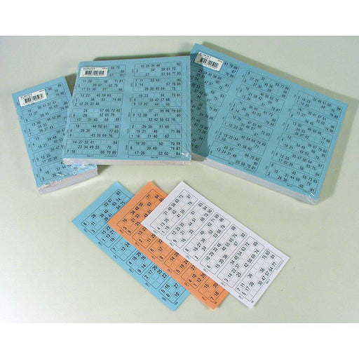 Bingokaarten  1-90 boekje 03 dik overzicht alle soorten