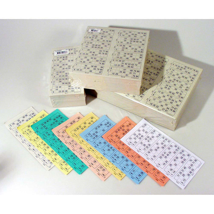 Bingokaarten 1-90 boekje 08 dik overzicht alle soorten