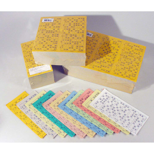 Bingokaarten  1-90 boekje 11 dik overzicht alle soorten