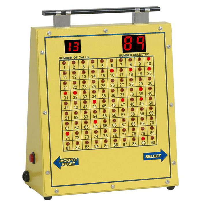 Elektrische Bingomolen Super Select achterzijde