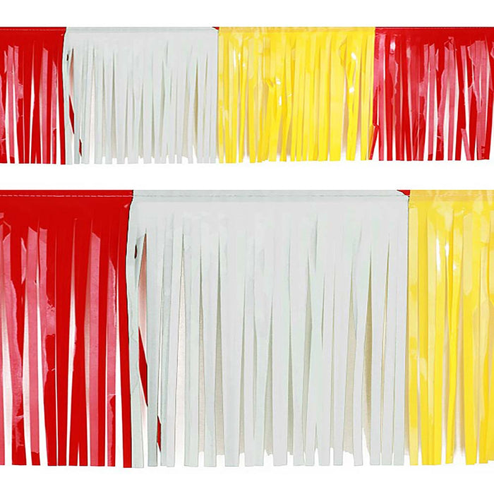 Franje slinger pvc 6 m brandveilig rood-wit-geel