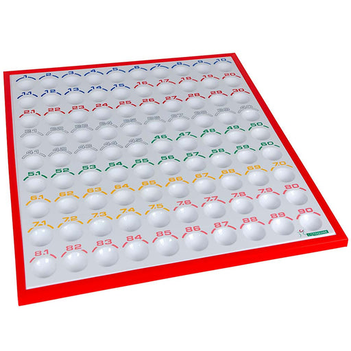 Kunststof bingo controlebord  1-90 voor grote ballen