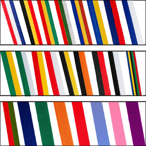Medaille linten 22 mm foto met de meeste kleuren