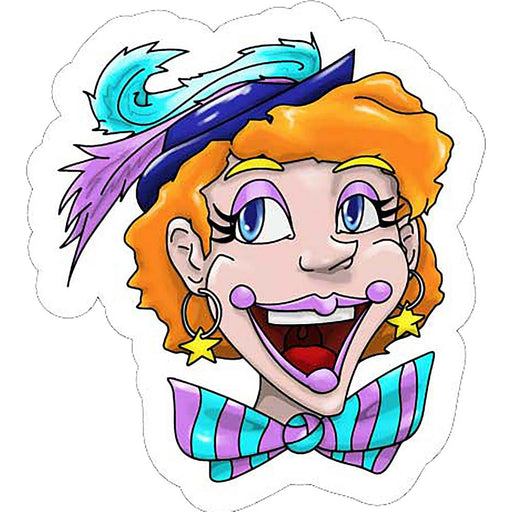 Muursticker clown FeatheredSmiling