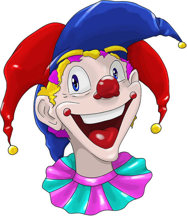 Raamsticker statisch clowns BigJester 40 x 33,5 cm