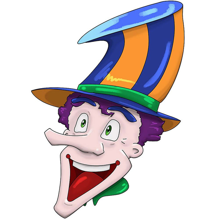Raamsticker statisch clowns LongTopHad 40 x 33,5 cm