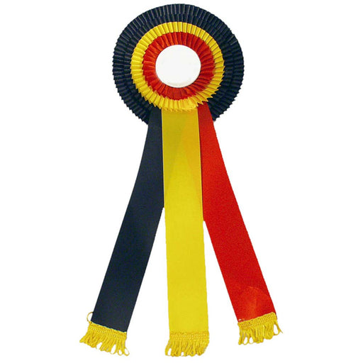 Rozet kampioen rood-geel-zwart