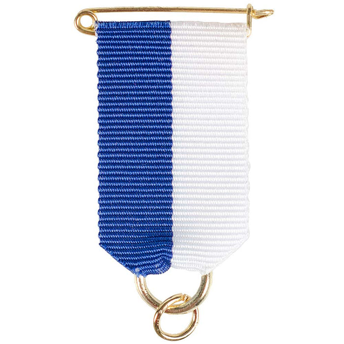 Speldlint 22 mm blauw-wit