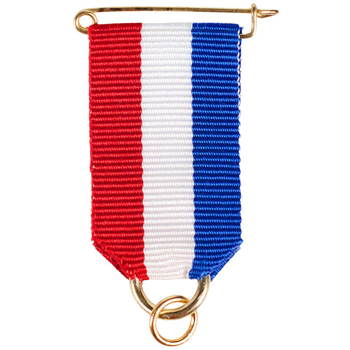 Speldlint 22 mm rood-wit-blauw