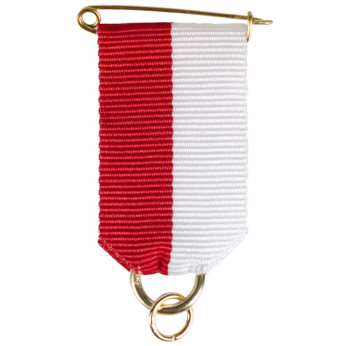 Speldlint 22 mm rood-wit