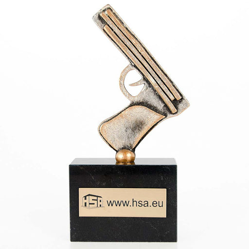 Trofee Pistool metaal 18.5 cm