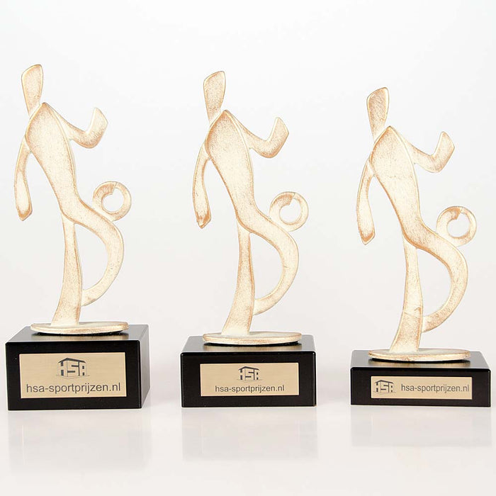 Trofee Voetbal wit goud