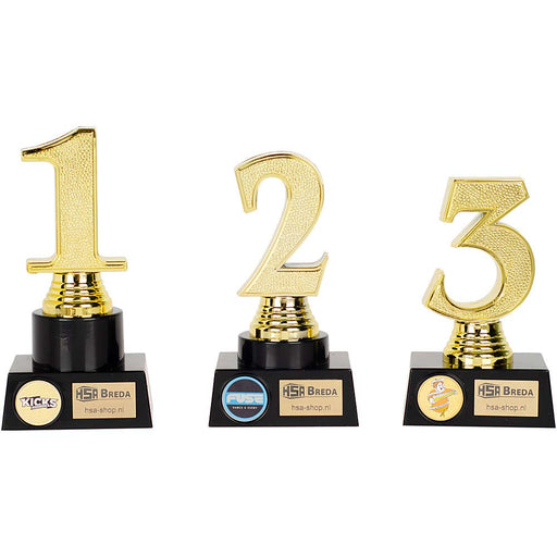 Trofee nummer 1-2-3 Goud