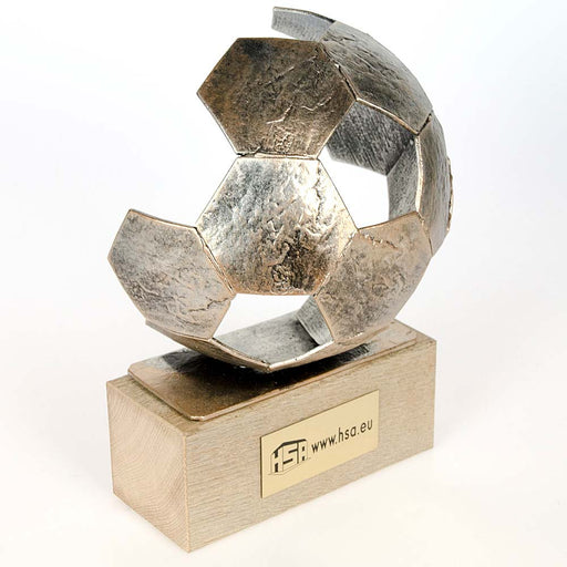 Trofee voetbal 27.5 cm zijaanzicht