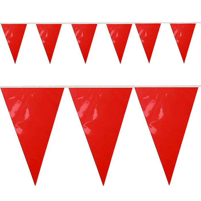 Vlaggenlijn PVC 10m brandveilig rood