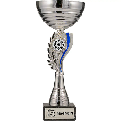 Beker Eden van 24 cm hoog met standaard afbeelding met hondekoppen.