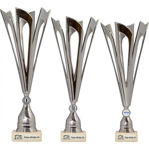 Beker Larissa serie van alle drie de maten op een rijtje.