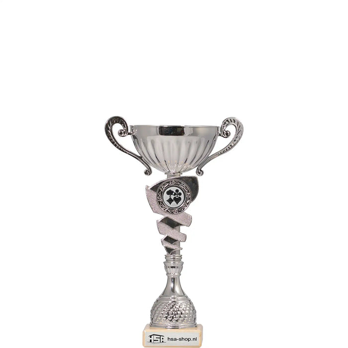 Beker Lena 25 cm compacte zilveren trofee
