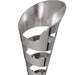 Detail opengewerkte beker Linnya zilver kunststof.