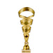 Goudkleurige trofee met opengewerkte cup en wit marmeren voet met ruimte voor logo. 36,5 cm hoog met American Sunday logo. 