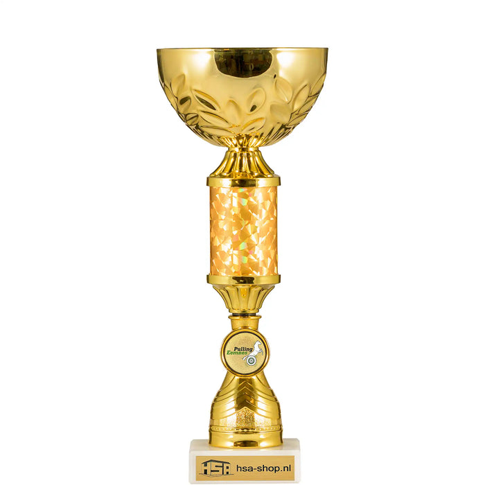 Beker Lucy van 25 cm hoog met een logo van Pulling Eemnes.