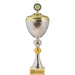 Beker Maya 35,5 cm sporttrofee zilver goud met gravure.