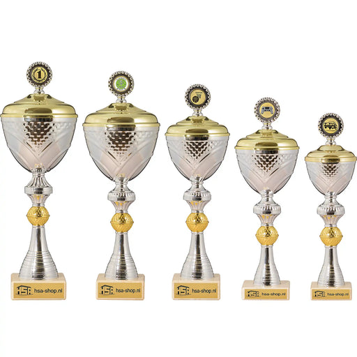 Beker Maya set van 5 maten sportprijzen.