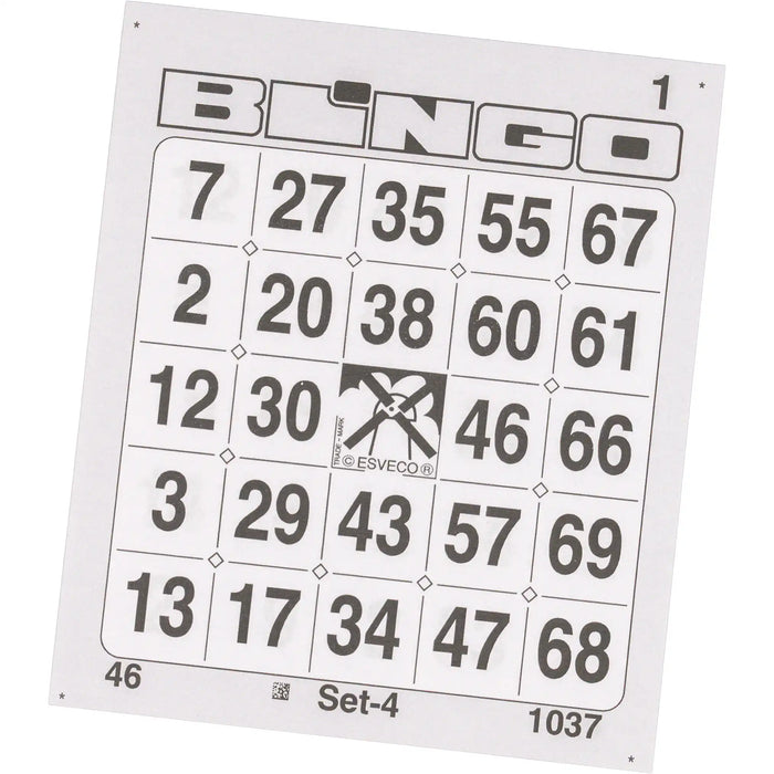 Bingokaarten 1-75 boekje 8 velletjes 1 groot ticket