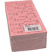 Bingokaarten 1-90 doorlopend 600vel Enkel, pak roze.