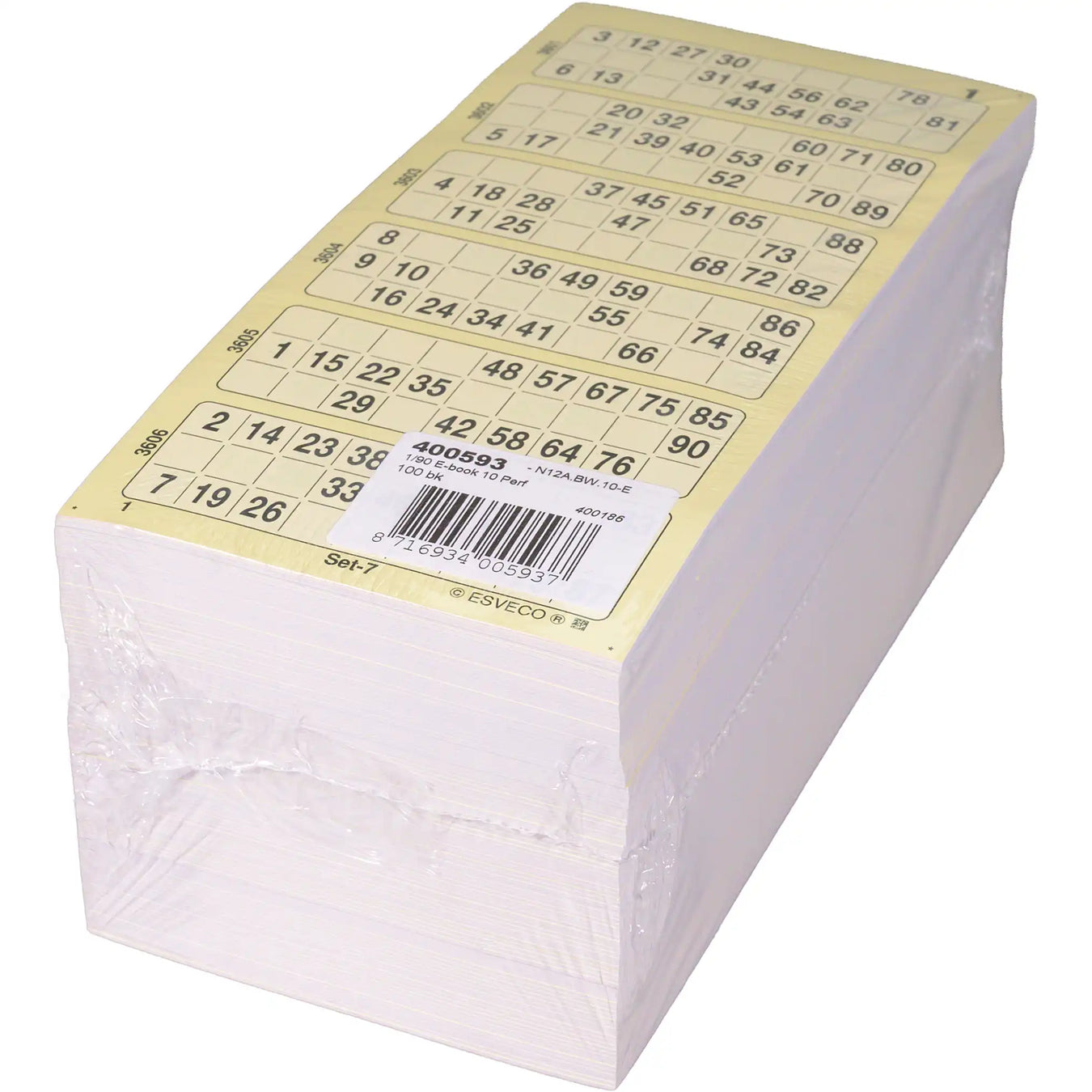 Bingokaarten 1-90 boekjes